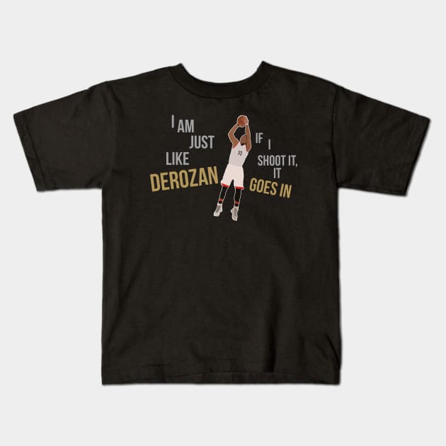 Demar Derozan Kids T-Shirt by xavierjfong